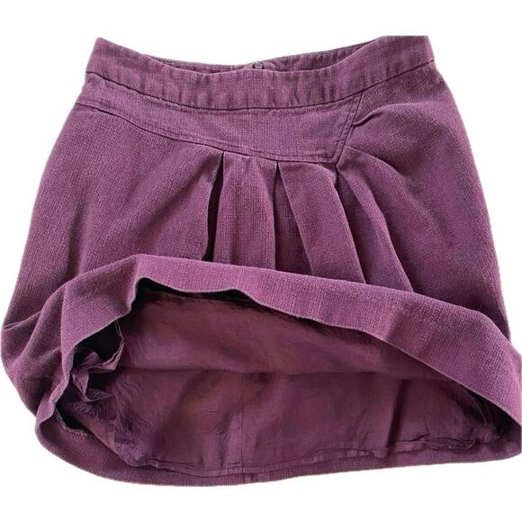 ANTHROPOLOGIE TABITHA Runny Yoke Pleated Asymmetrical Skirt Pockets SZ 4 Boho - Picture 6 of 8